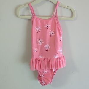 Jumping Beans Pink Floral One Piece Swimsuit 3T